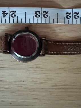 Woman’s Fossil Brown Leather Strap Watch with Copper-Tone Case